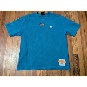 Vintage 1994 Throwback Nike Mens Medium Turquoise Wash Tee Swoosh